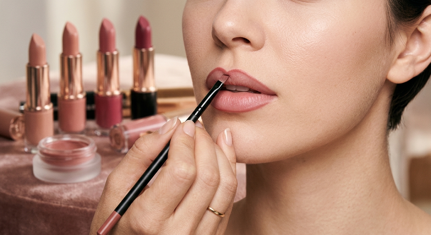 Using a lip liner creates definition and locks color in place for all-day wear.